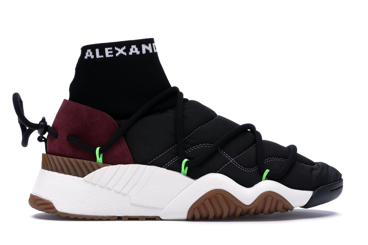 adidas AW Puff Trainer Alexander Wang Core Black Solar Green - vstockx