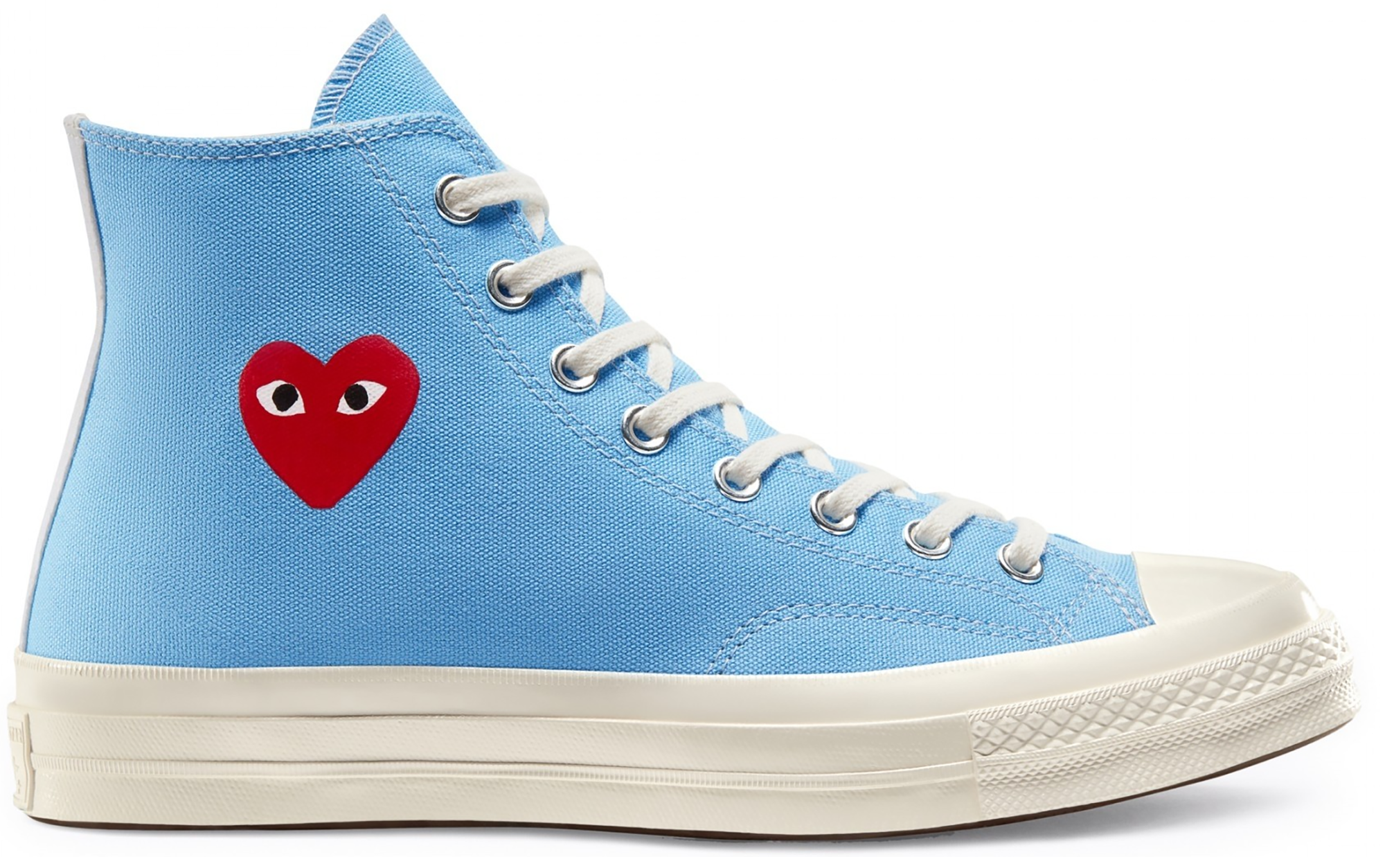Converse Chuck Taylor All-Star 70s Hi Comme des Garcons Play Bright Blue - vstockx