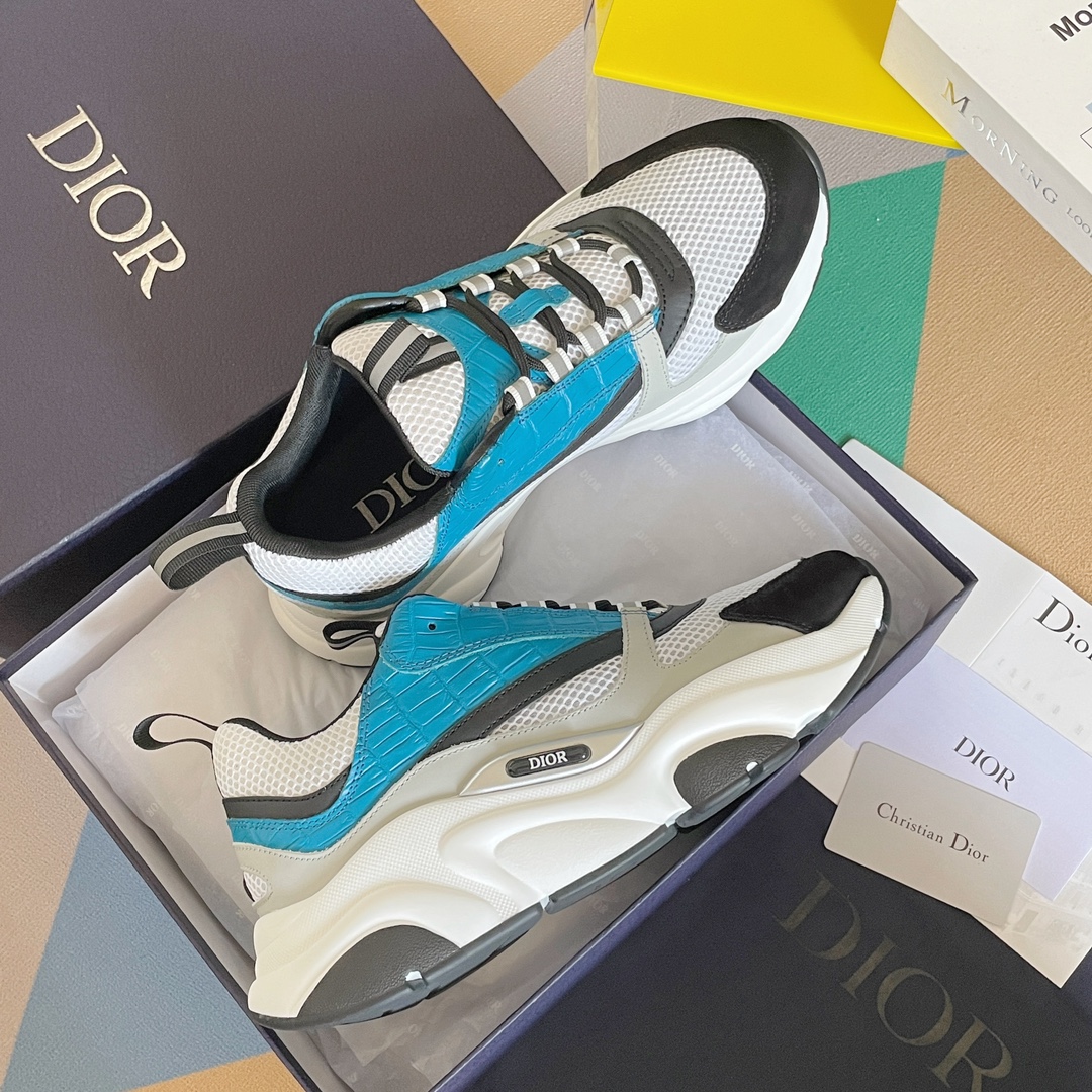Dior B22 Light Blue Croc - vstockx