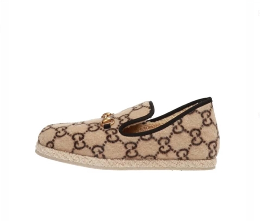 GUCCI Retro horses buckle loaf shoes beige - vstockx