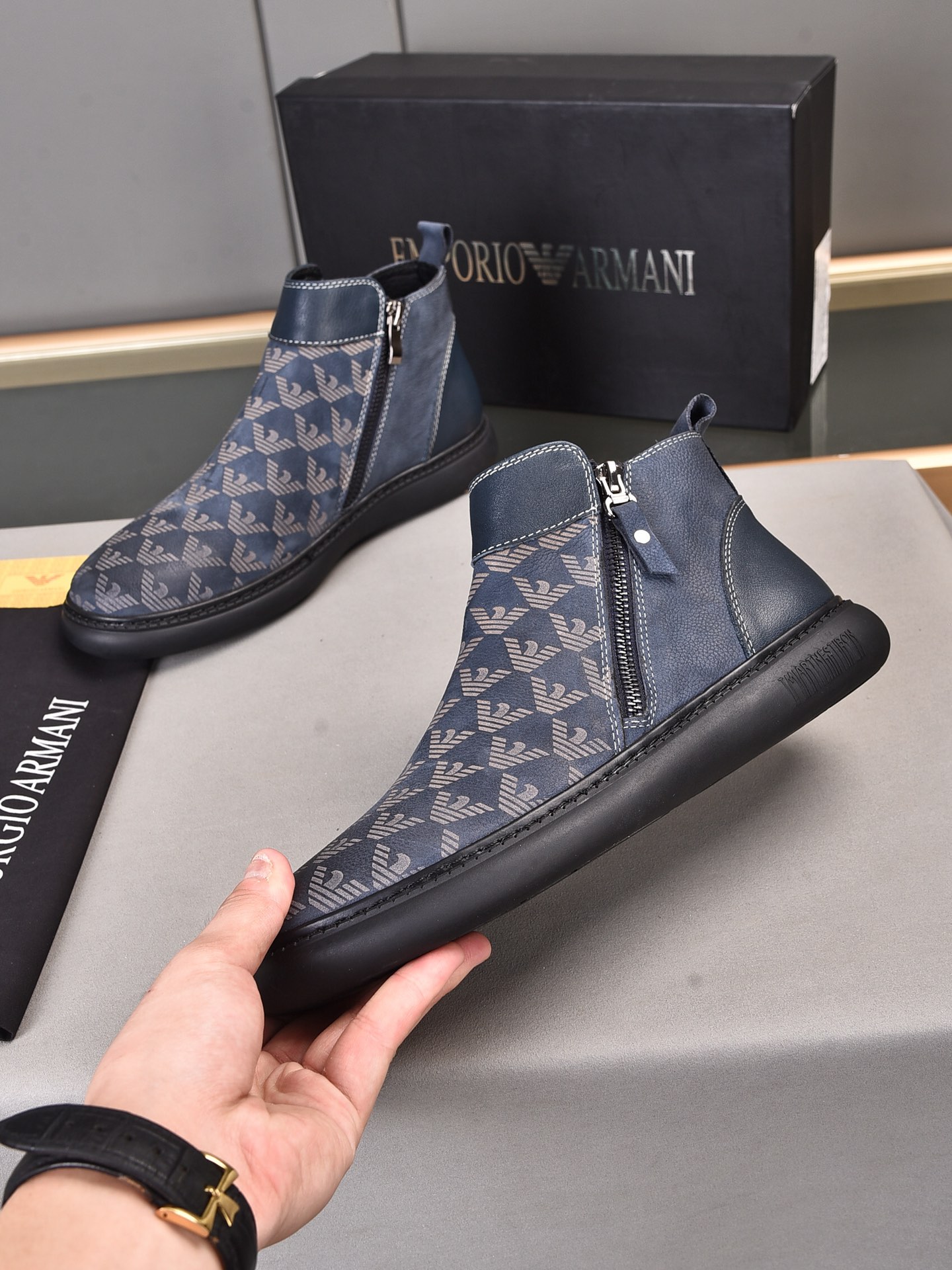 Armani High Top Sneaker 4 - vstockx