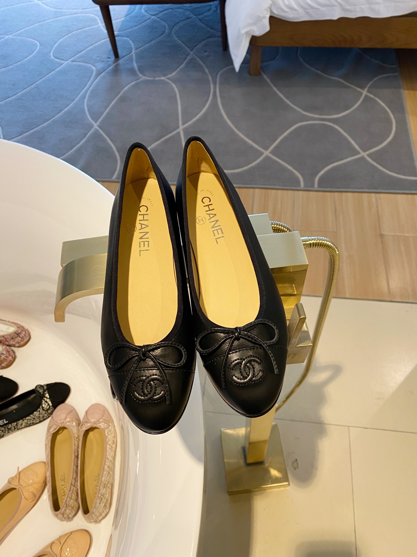 Chanel Ballerinas Fabric & Grosgrain 1 - vstockx