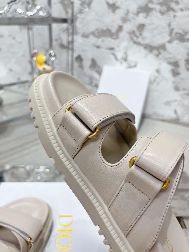 DIOR DIORACT SLIDE White Lambskin - vstockx
