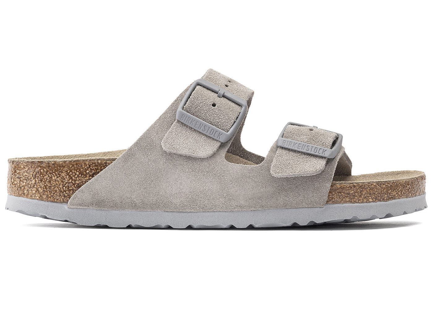 Birkenstock Arizona Soft Footbed Suede Stone Coin - vstockx
