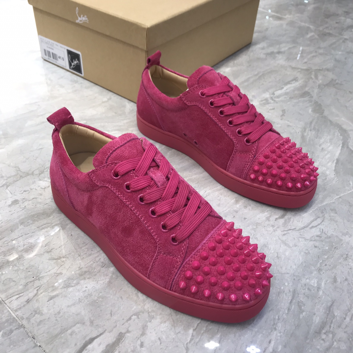 Christian Louboutin Louis Junior Spikes Orlato Flat Sneakers 67 - vstockx