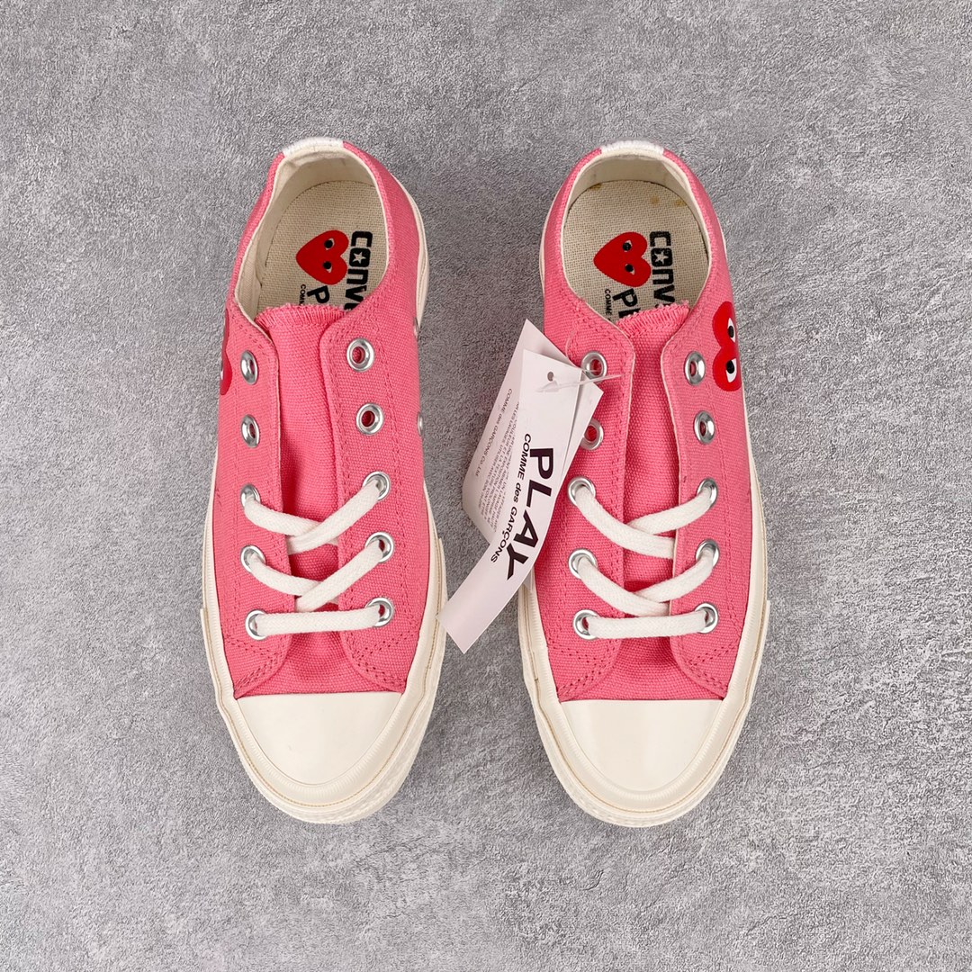 Converse Chuck Taylor All-Star 70s Ox Comme des Garcons Play Bright Pink - vstockx