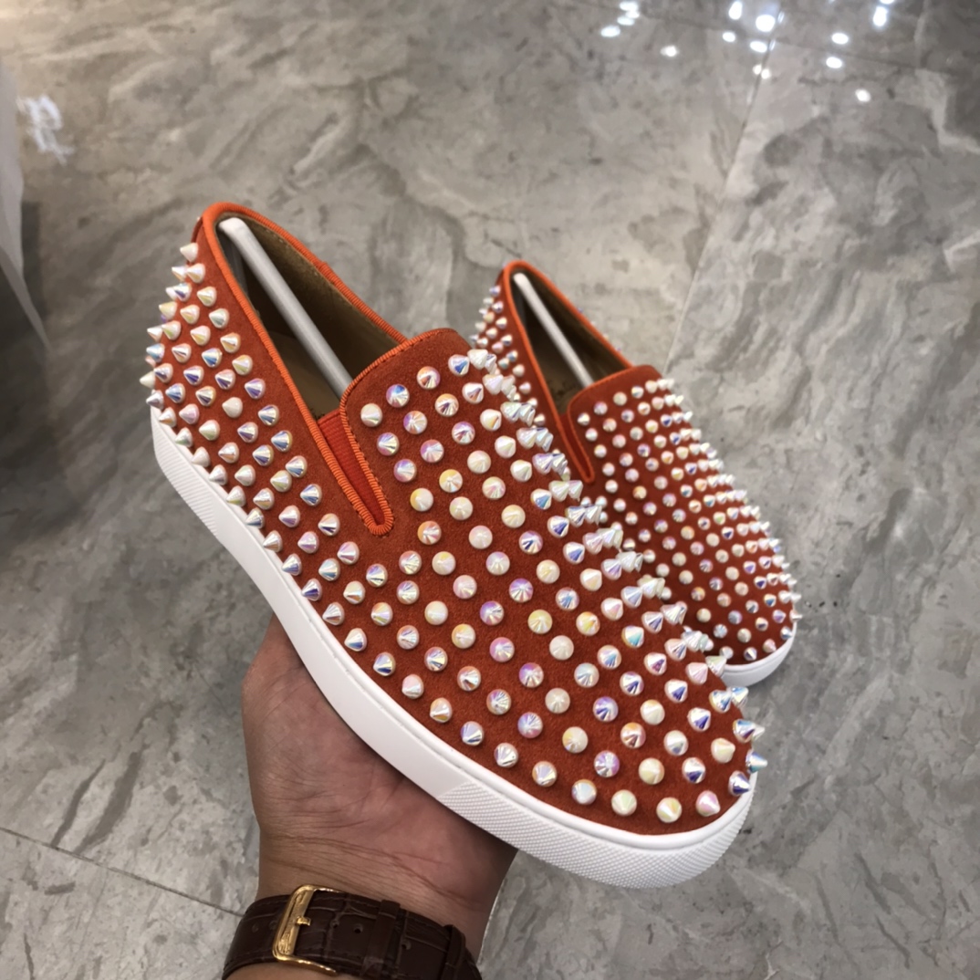 Christian Louboutin Louis Junior Spikes Orlato Flat Sneakers 60 - vstockx