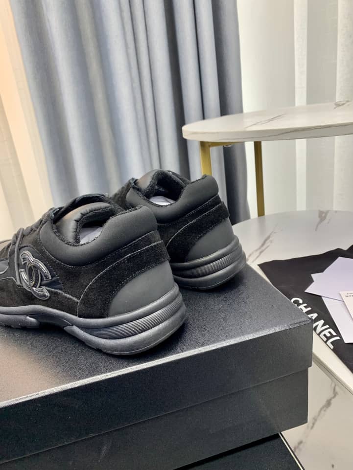 Chanel Fabric & Suede Calfskin Low Top Sneaker 59 - vstockx