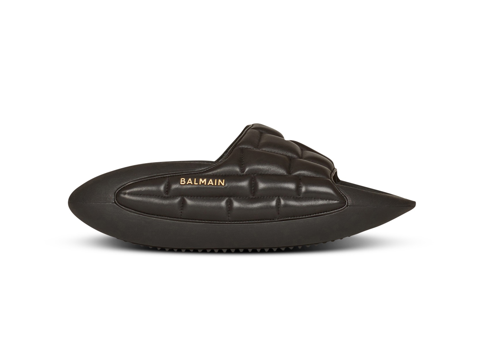 Balmain B-IT Mules Quilted Black - vstockx