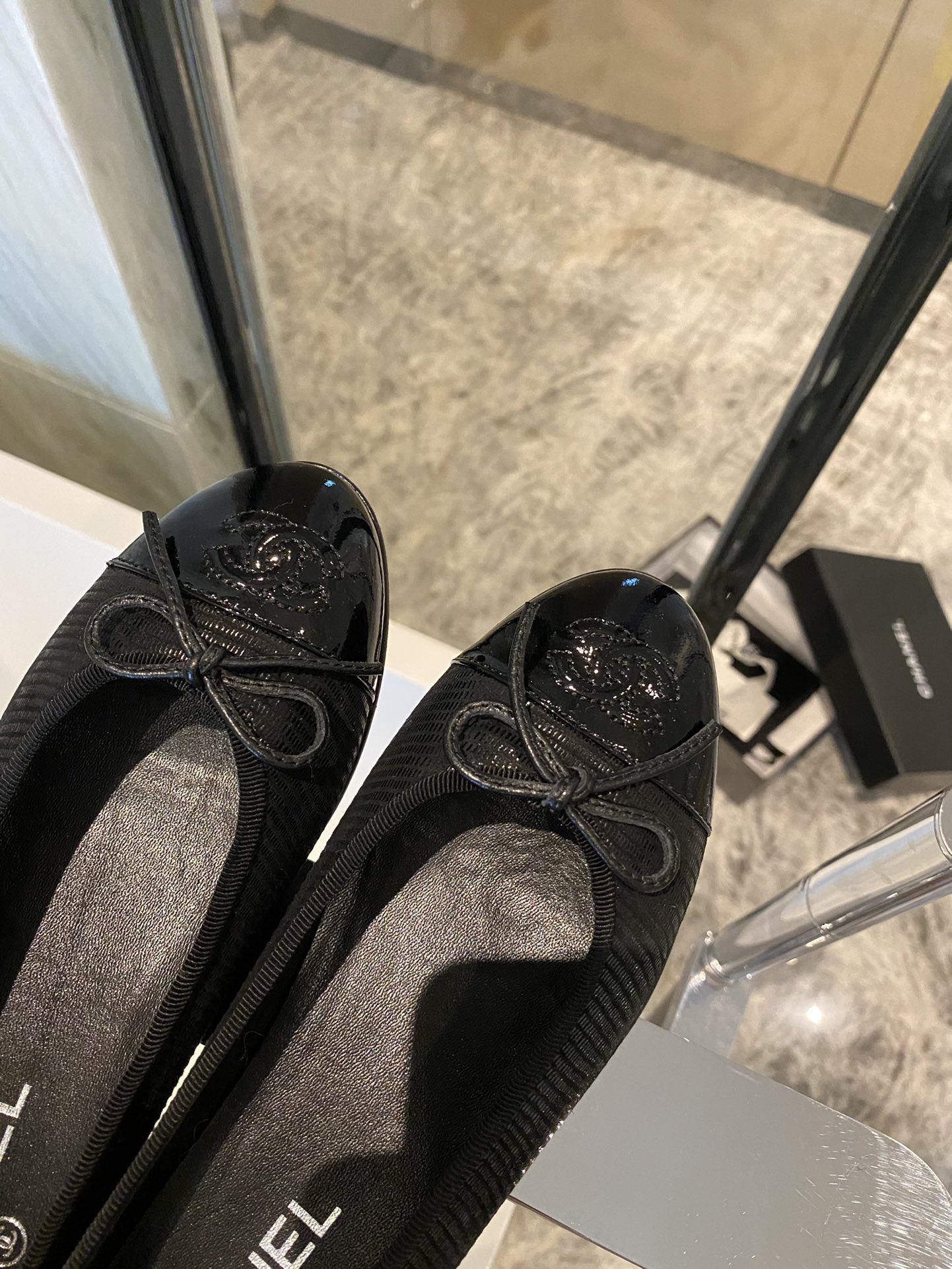 Chanel Ballerinas Fabric & Grosgrain 13 - vstockx