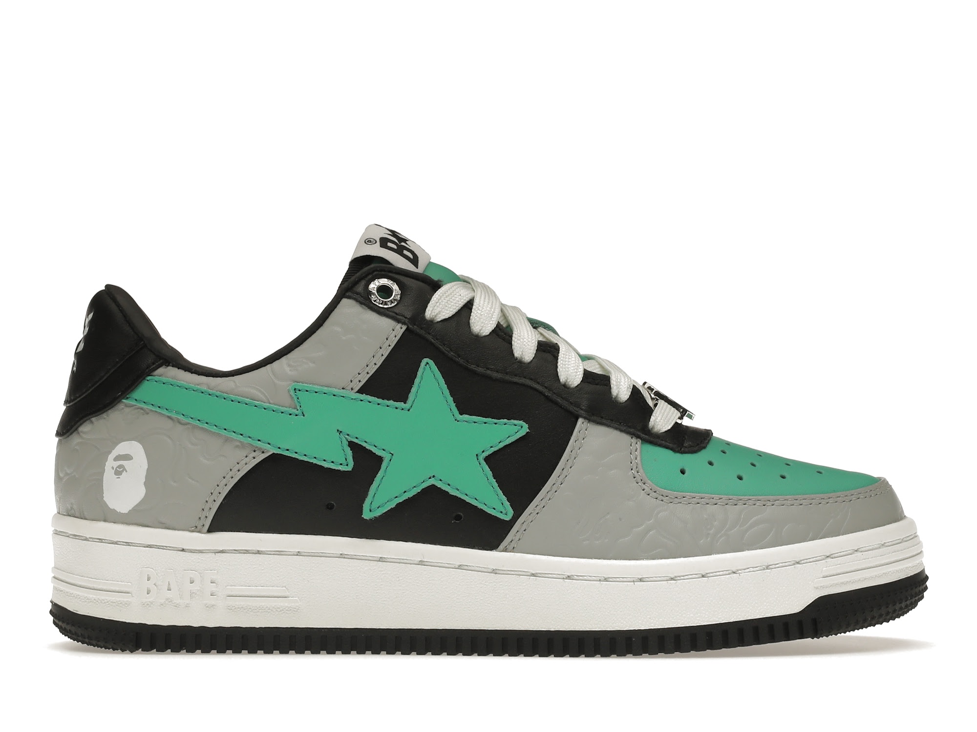 A Bathing Ape Bape Sta Low Grey Green - vstockx