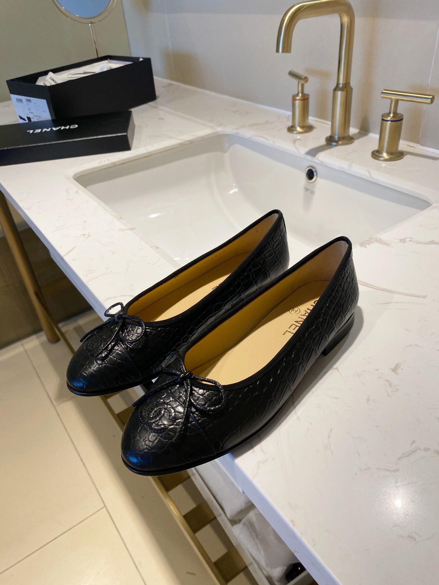 Chanel Ballerinas Fabric & Grosgrain 7 - vstockx