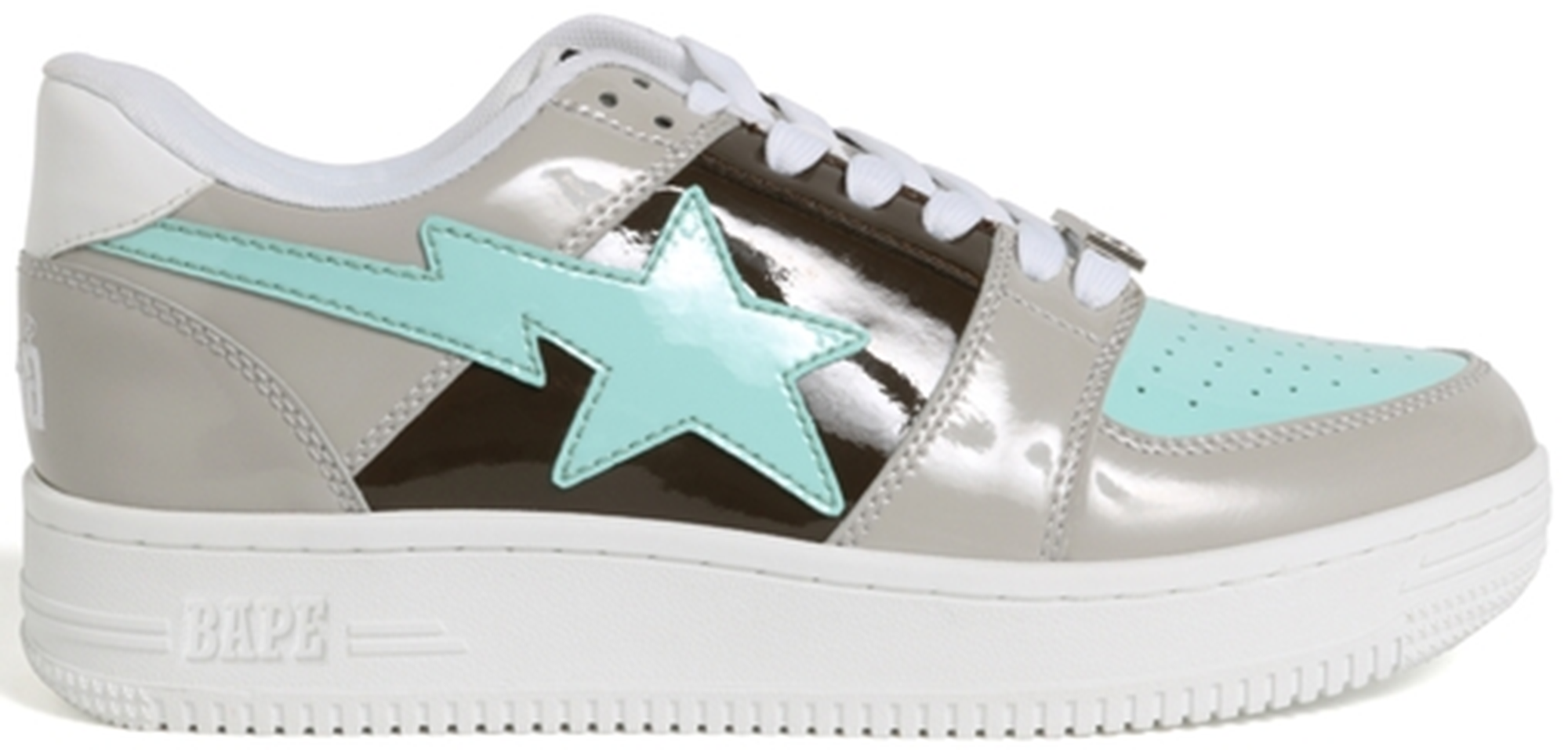 A Bathing Ape Bape Sta Low Grey Mint Brown (2019) - vstockx