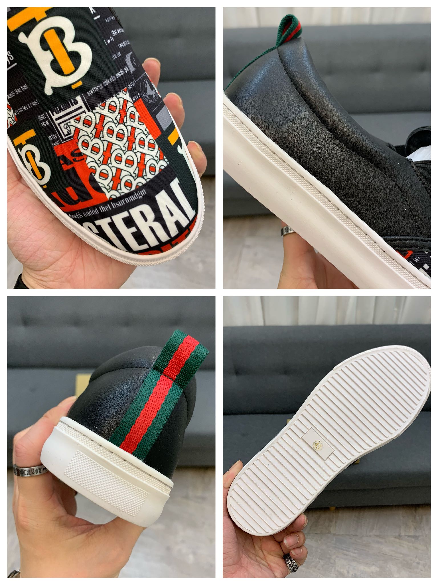 Burberry Perforated Check Sneaker 47 - vstockx