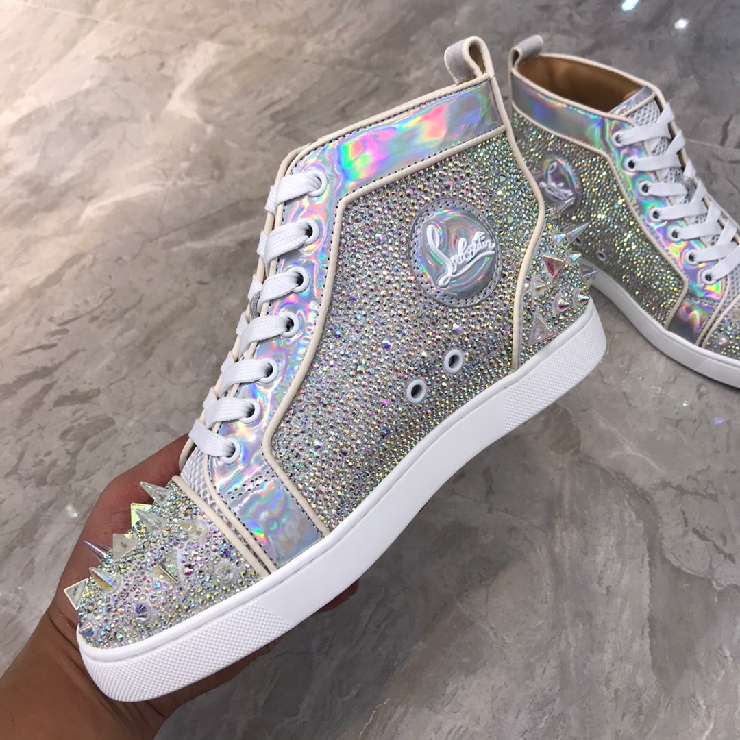 Christian Louboutin Louis Junior Spikes Orlato Flat Sneakers 29 - vstockx