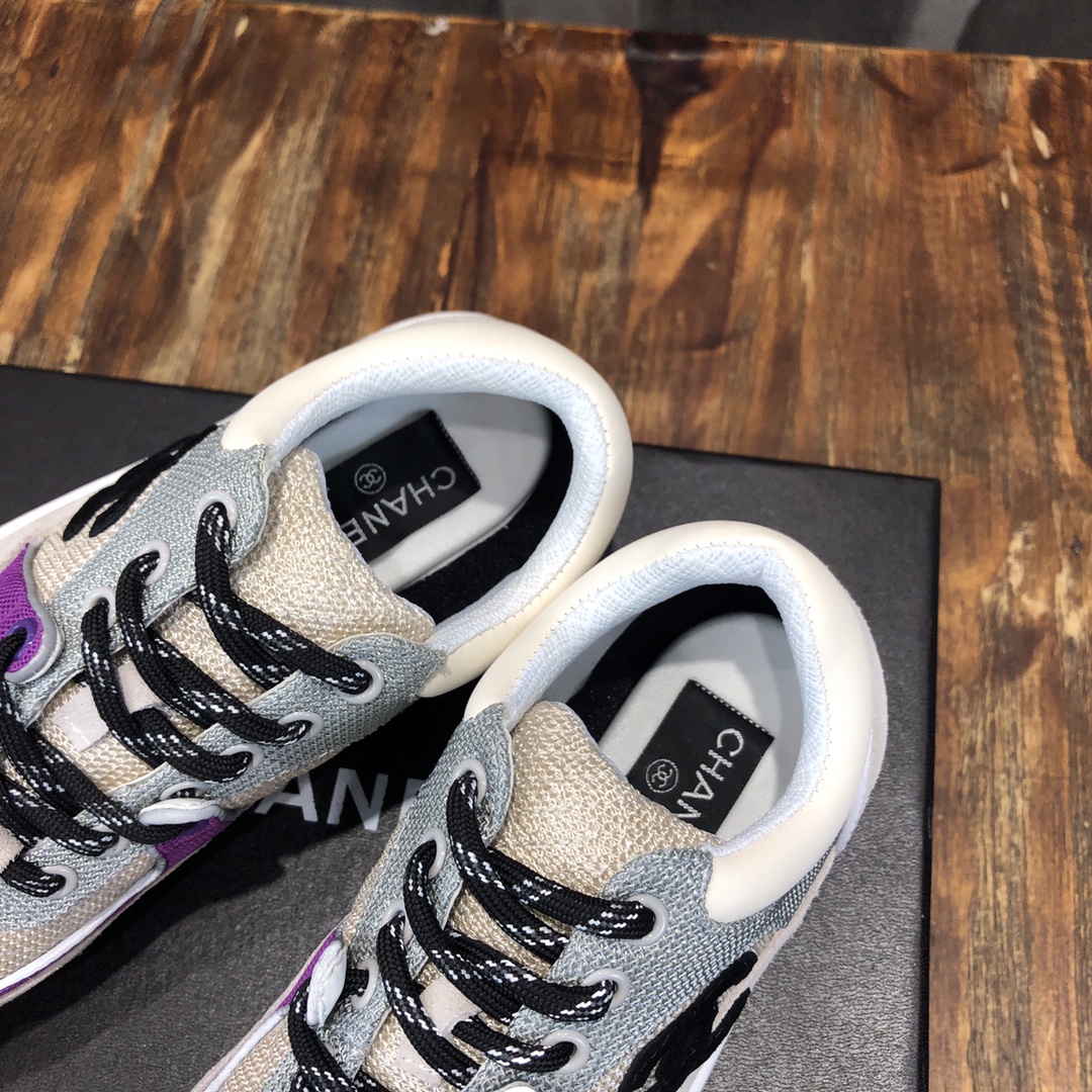 Chanel Fabric & Suede Calfskin Low Top Sneaker 3 - vstockx