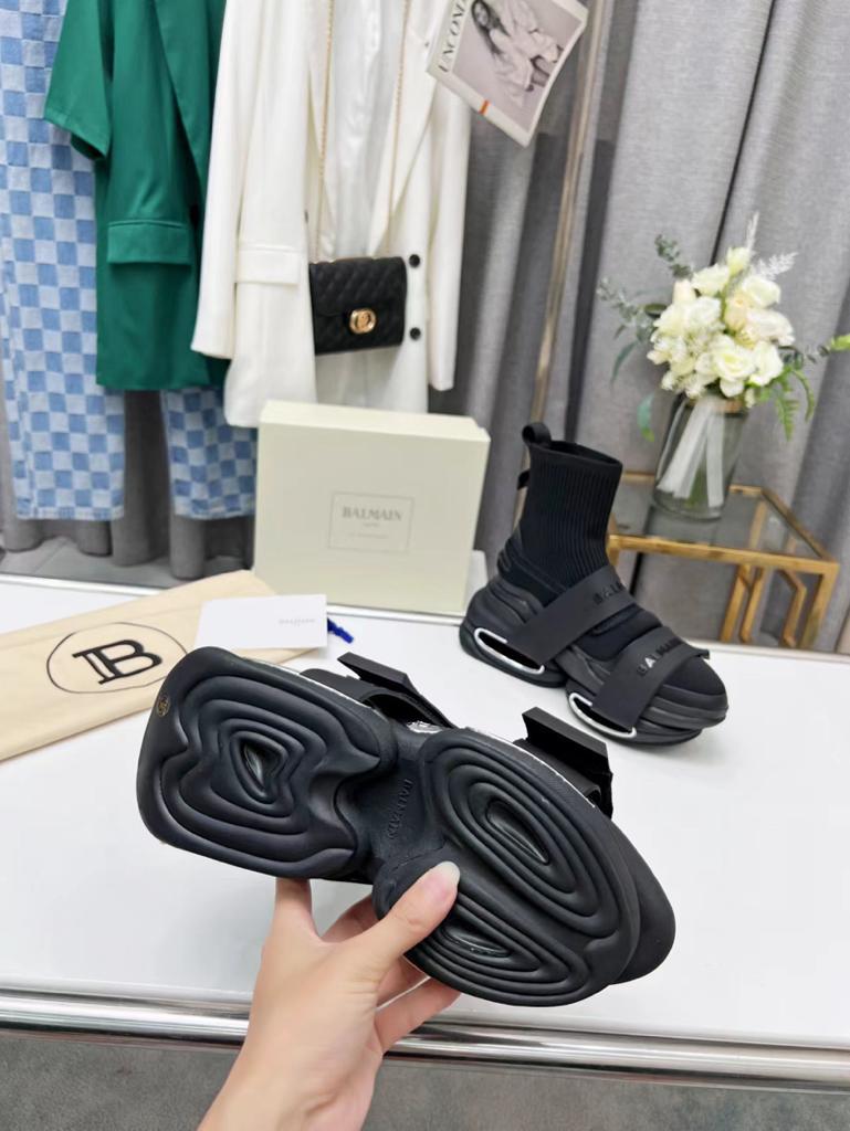 Balmain B-Bold High-Top Black - vstockx