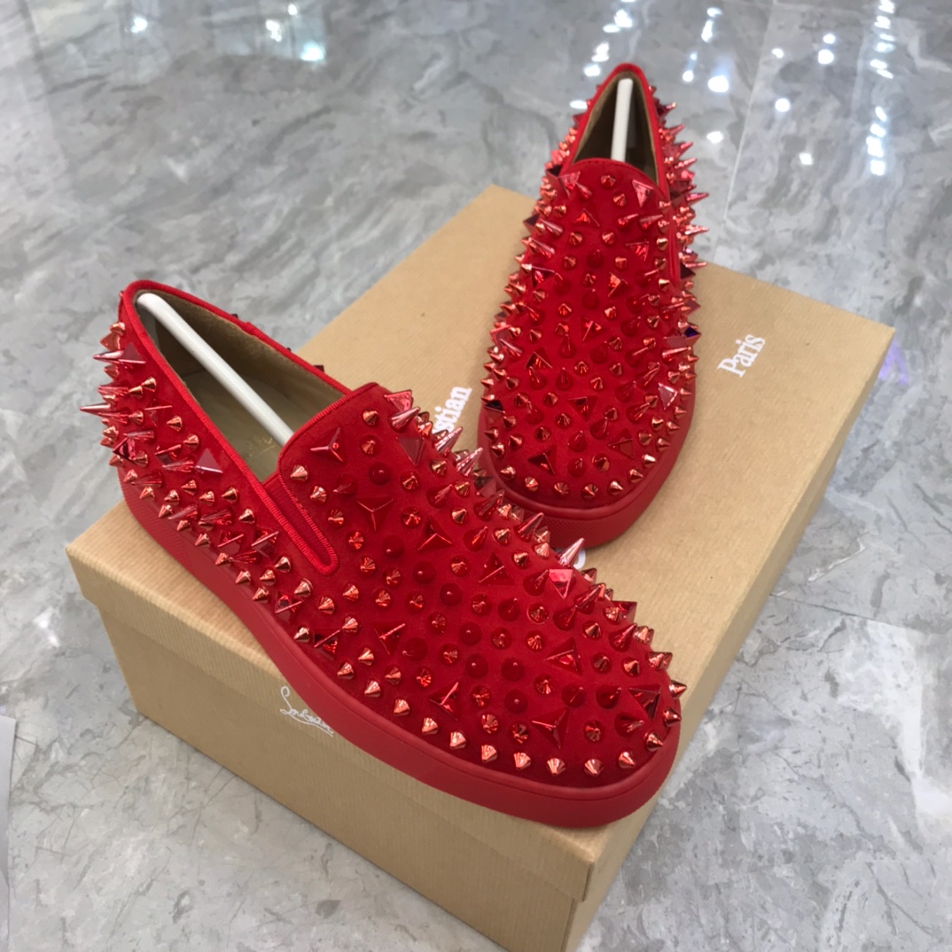 Christian Louboutin Louis Junior Spikes Orlato Flat Sneakers 64 - vstockx