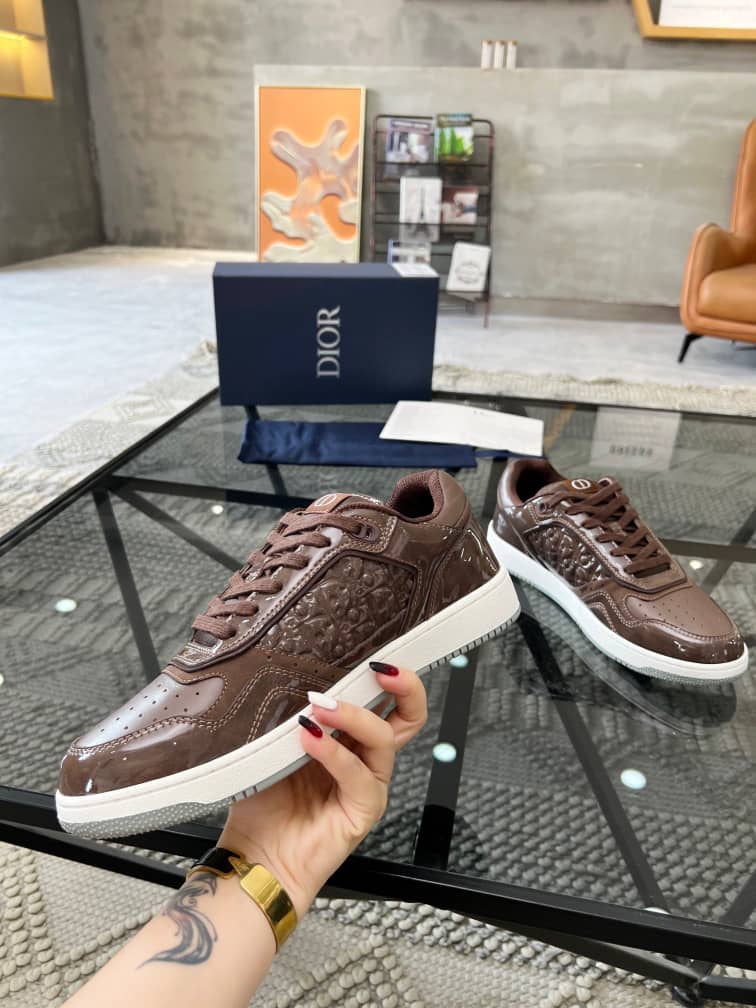 Dior B27 Low Plum Patent Dior Oblique Gravity Embossed - vstockx