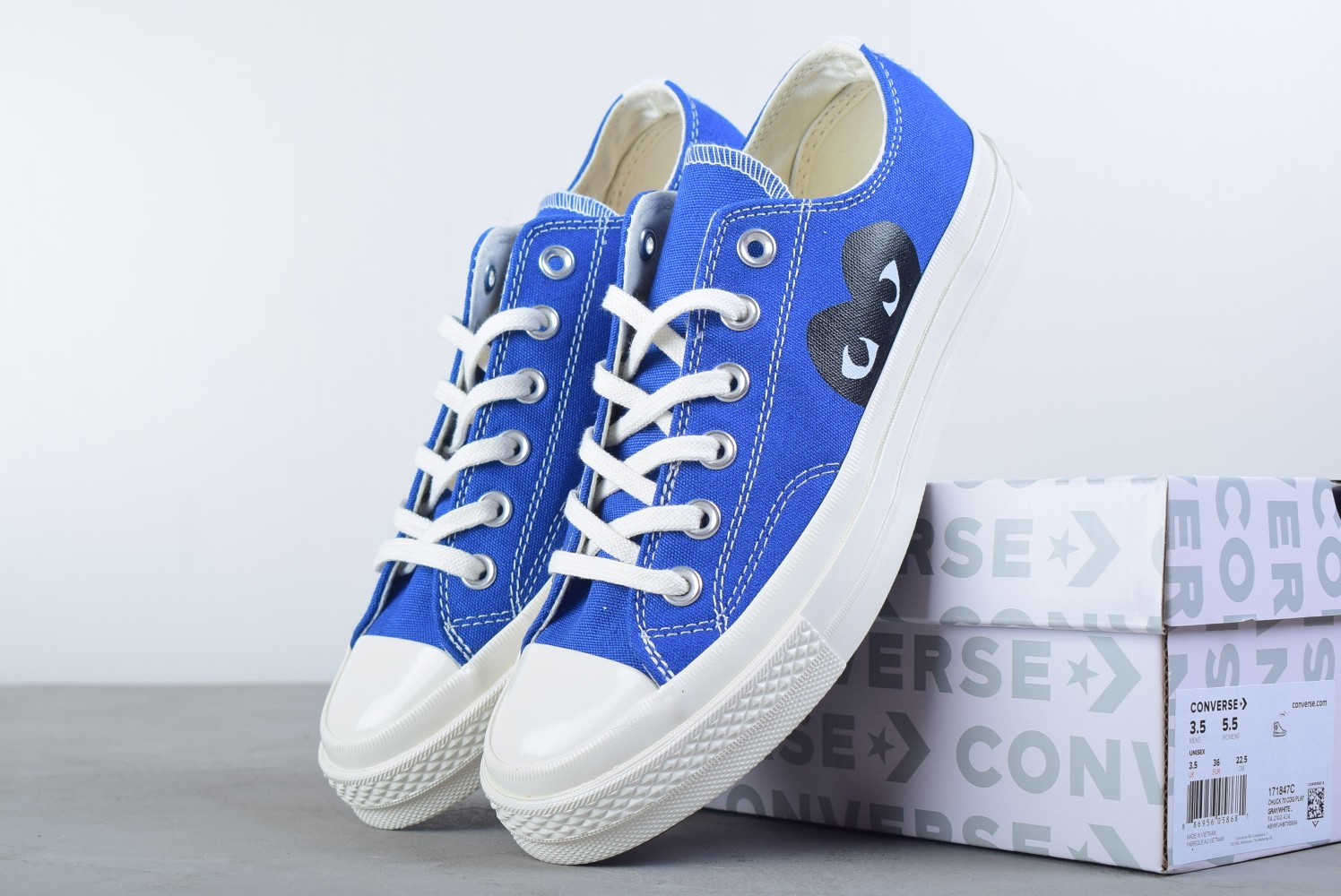 Converse Chuck Taylor All-Star 70s Ox Comme des Garcons PLAY Blue - vstockx