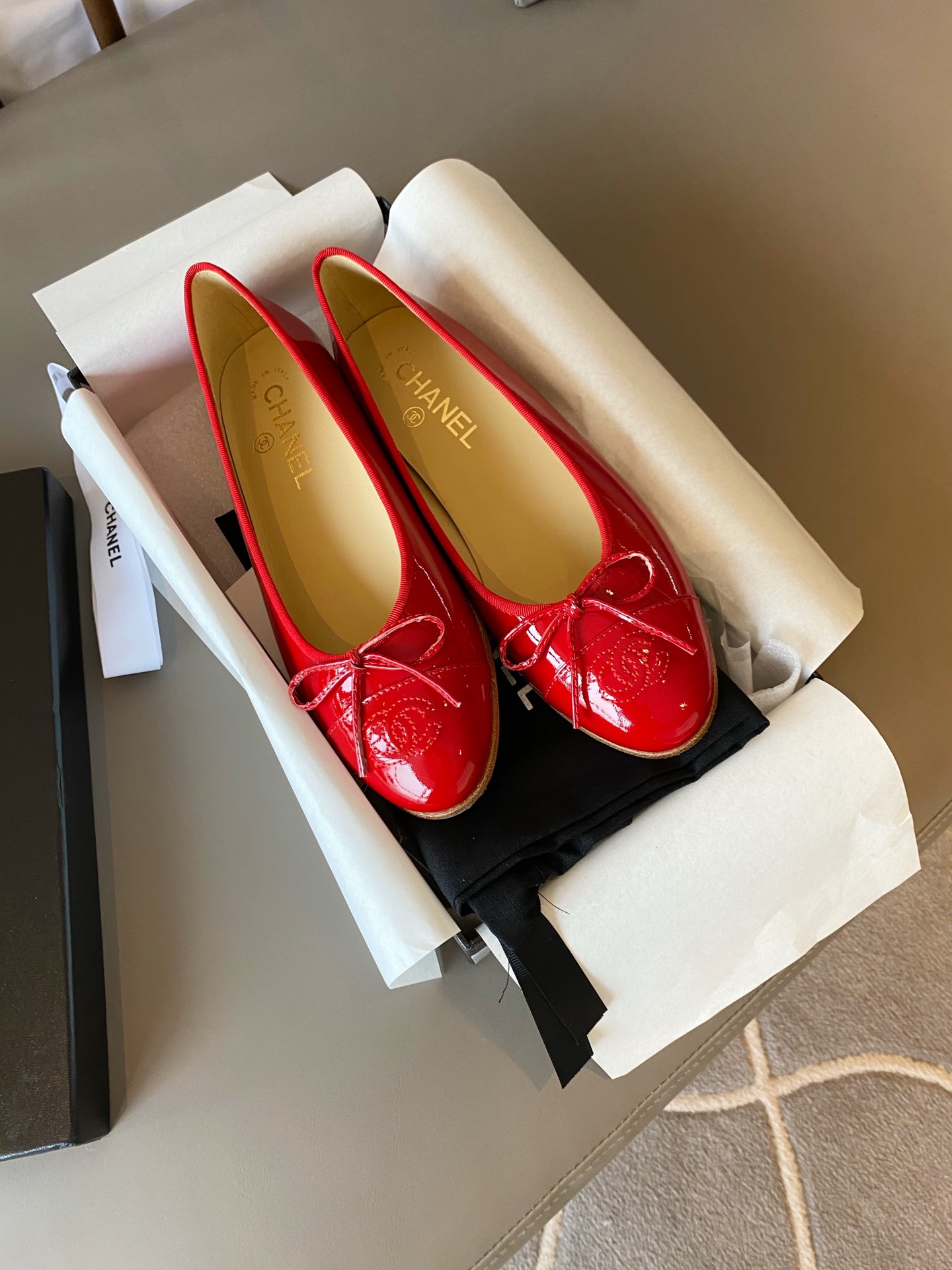 Chanel Ballerinas Fabric & Grosgrain 6 - vstockx