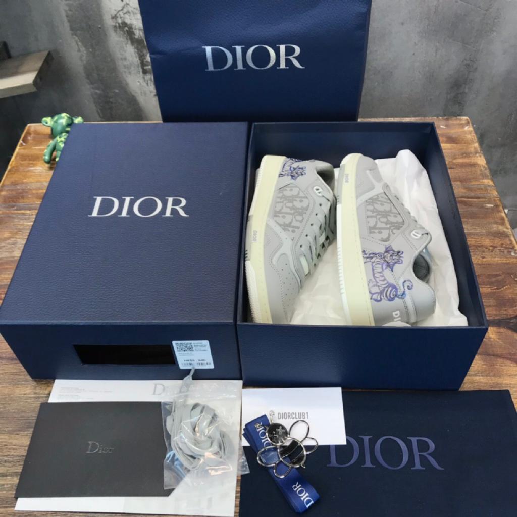 Dior B27 Kenny Scharf Low Top Blue Tiger Print - vstockx