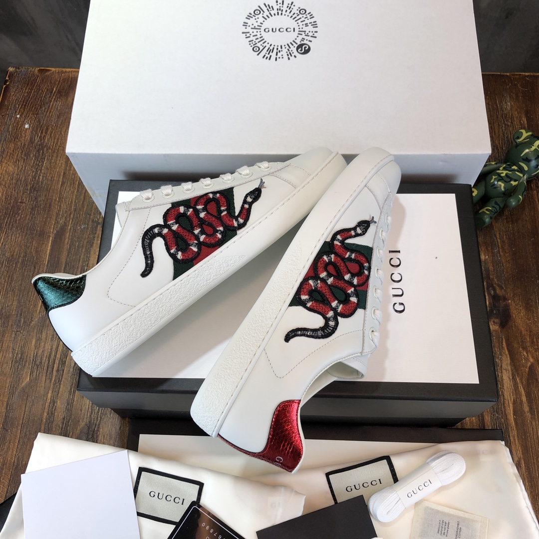 Gucci Ace Embroidered Snake - vstockx