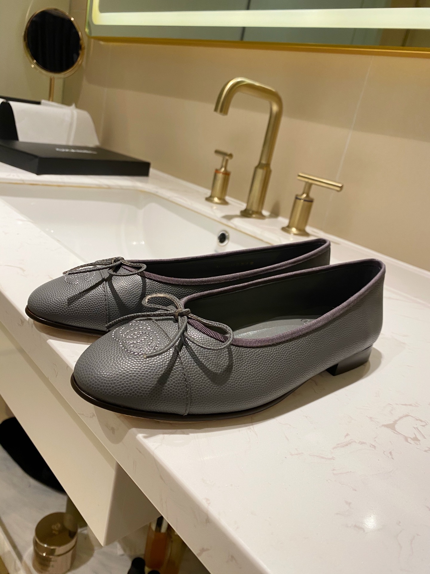 Chanel Ballerinas Fabric & Grosgrain 14 - vstockx