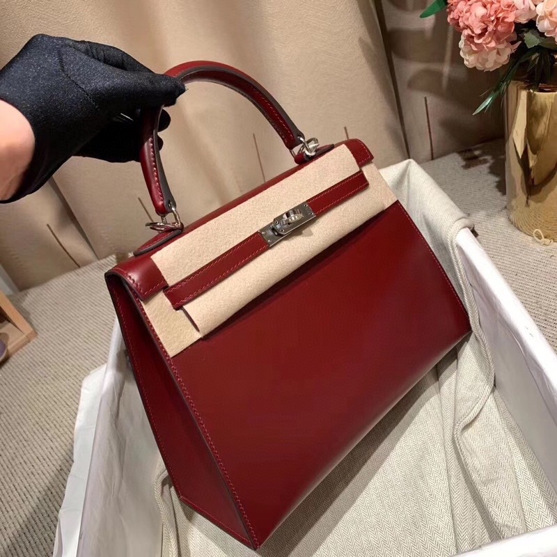 Handbags Hermes Kelly Box size:25 cm - vstockx