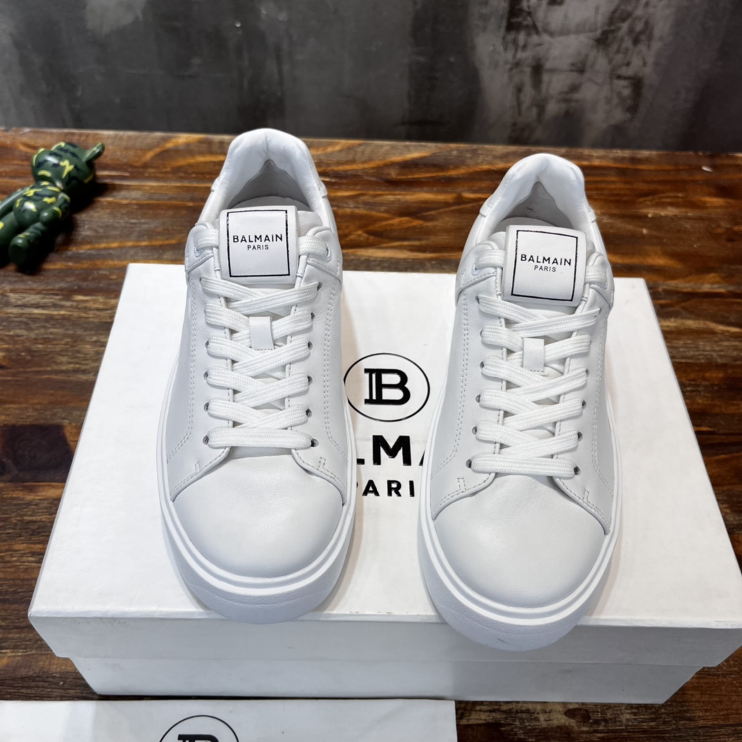 Balmain B-Court Low-Top White - vstockx