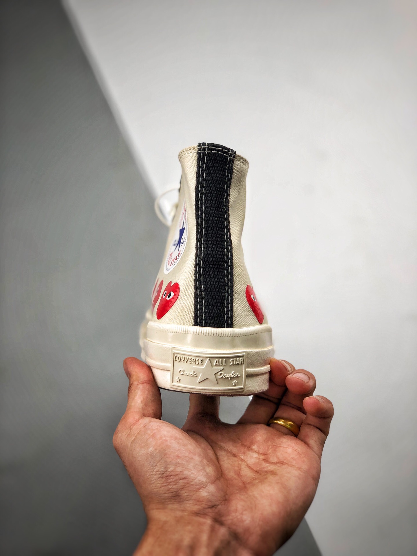 Converse Chuck Taylor All-Star 70s Hi Comme des Garcons Play Multi-Heart White - vstockx