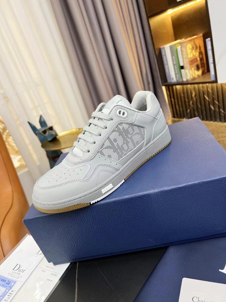 Dior B27 Low Gray Oblique Leather - vstockx
