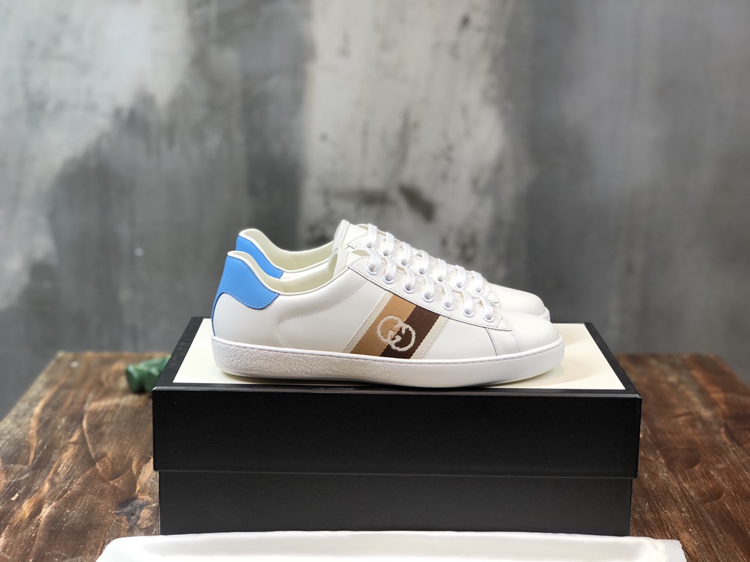 Gucci Ace Blue Interlocking G - vstockx