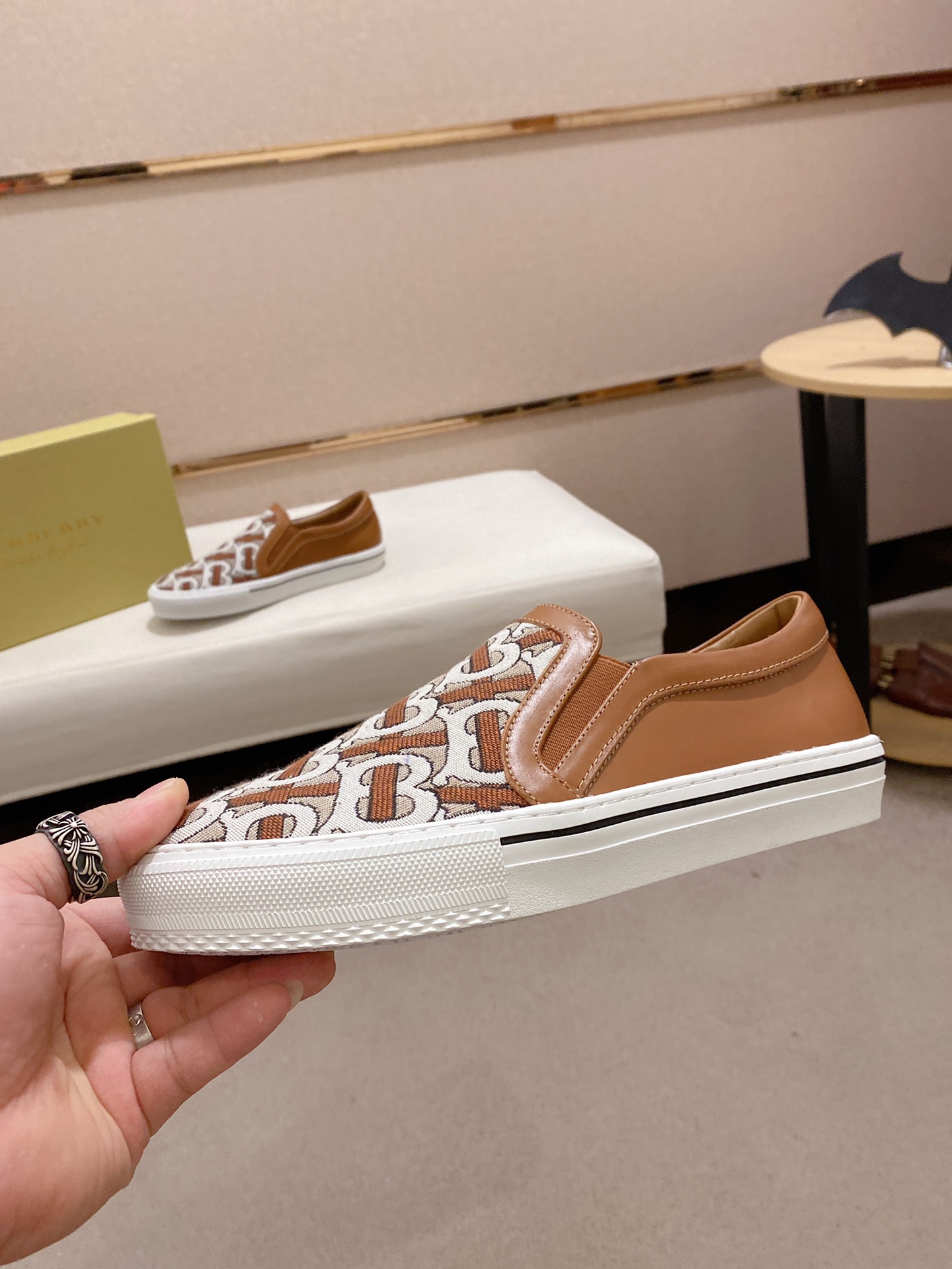 Burberry Perforated Check Sneaker 23 - vstockx