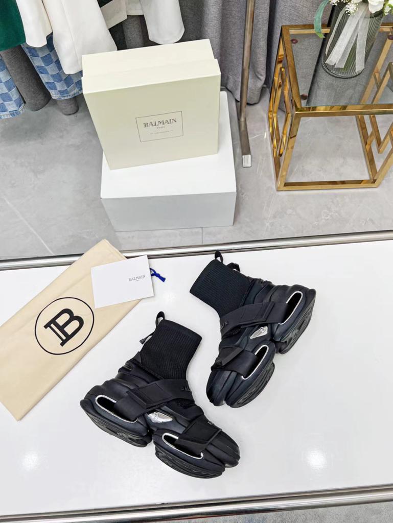 Balmain B-Bold High-Top Black - vstockx