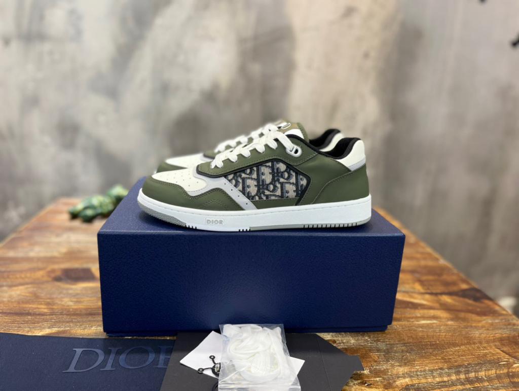 Dior B27 Low Olive Cream Beige Black Dior Oblique Jacquard - vstockx