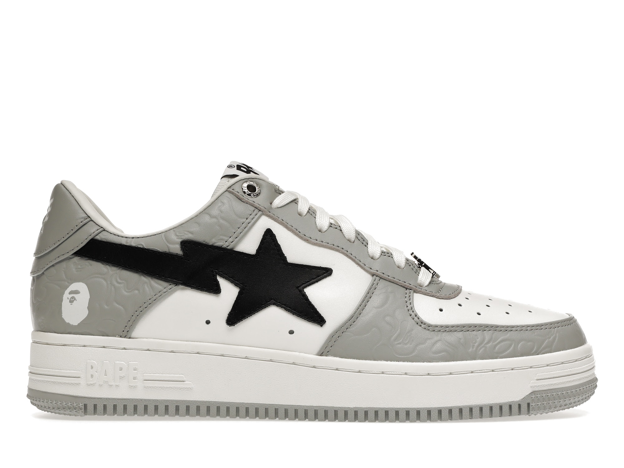 A Bathing Ape Bape Sta Low Grey Black - vstockx