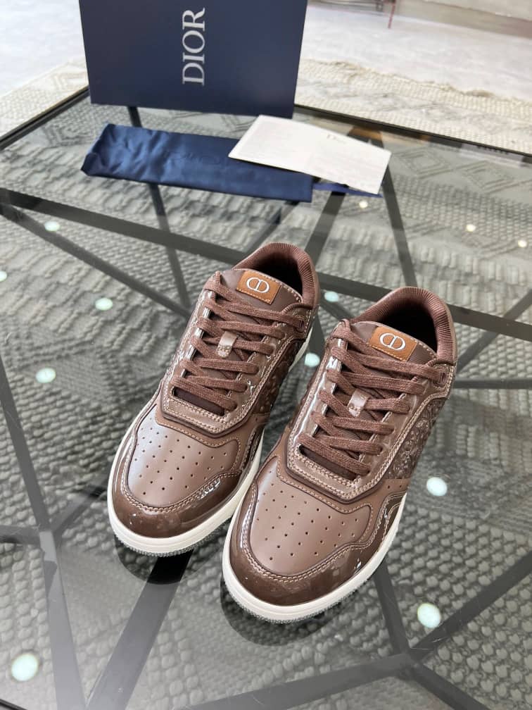 Dior B27 Low Plum Patent Dior Oblique Gravity Embossed - vstockx