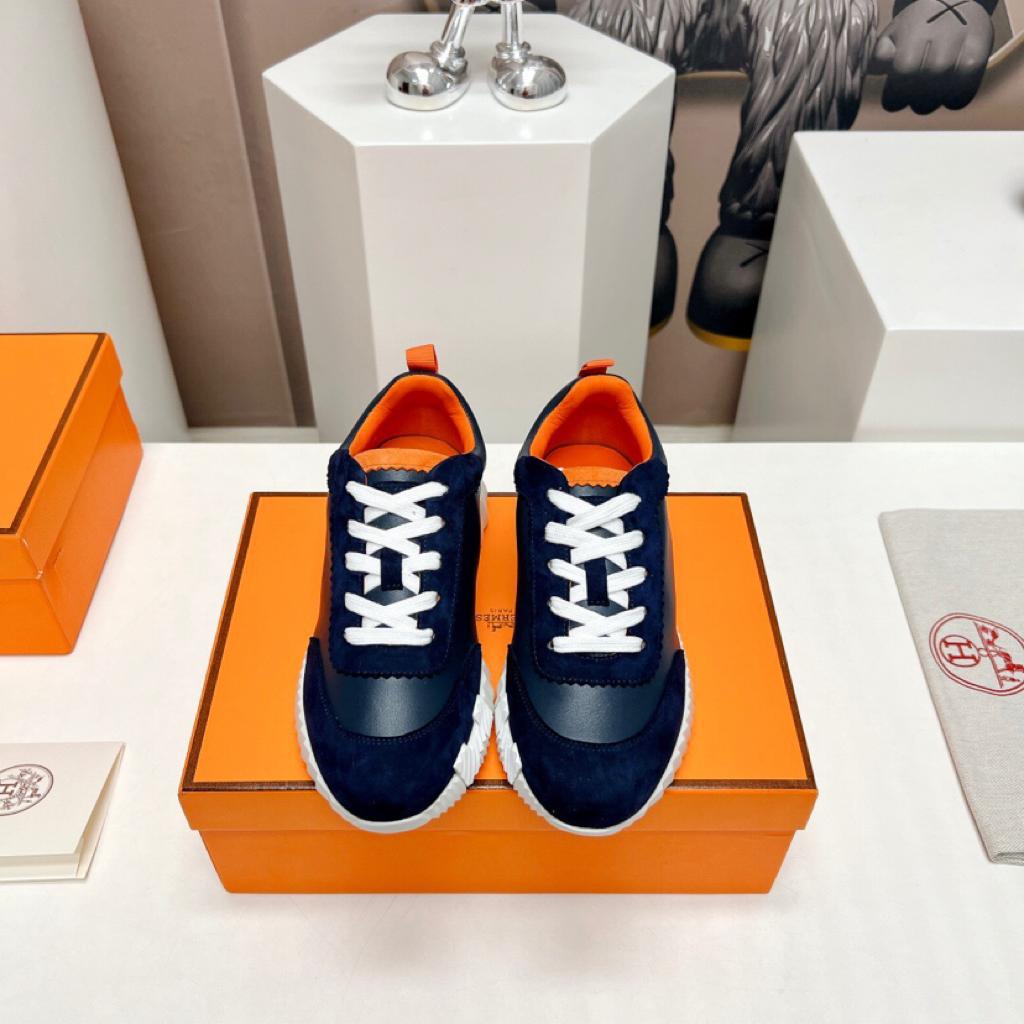 Hermes Bouncing Cowhide Blue Orange - vstockx
