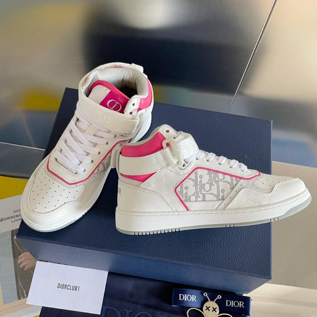 Dior B27 High White Neon Pink - vstockx