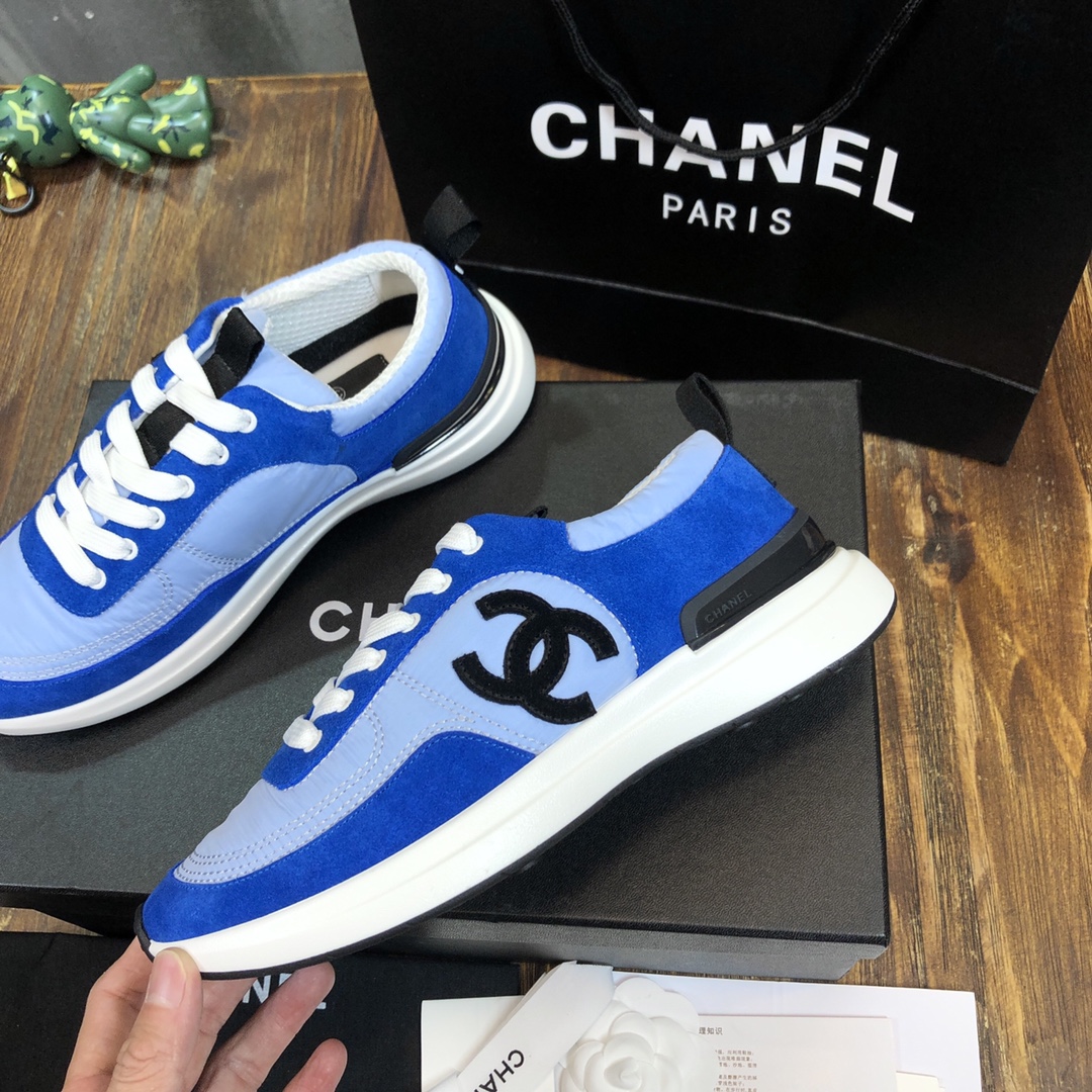 Chanel Fabric & Suede Calfskin Low Top Sneaker 36 - vstockx