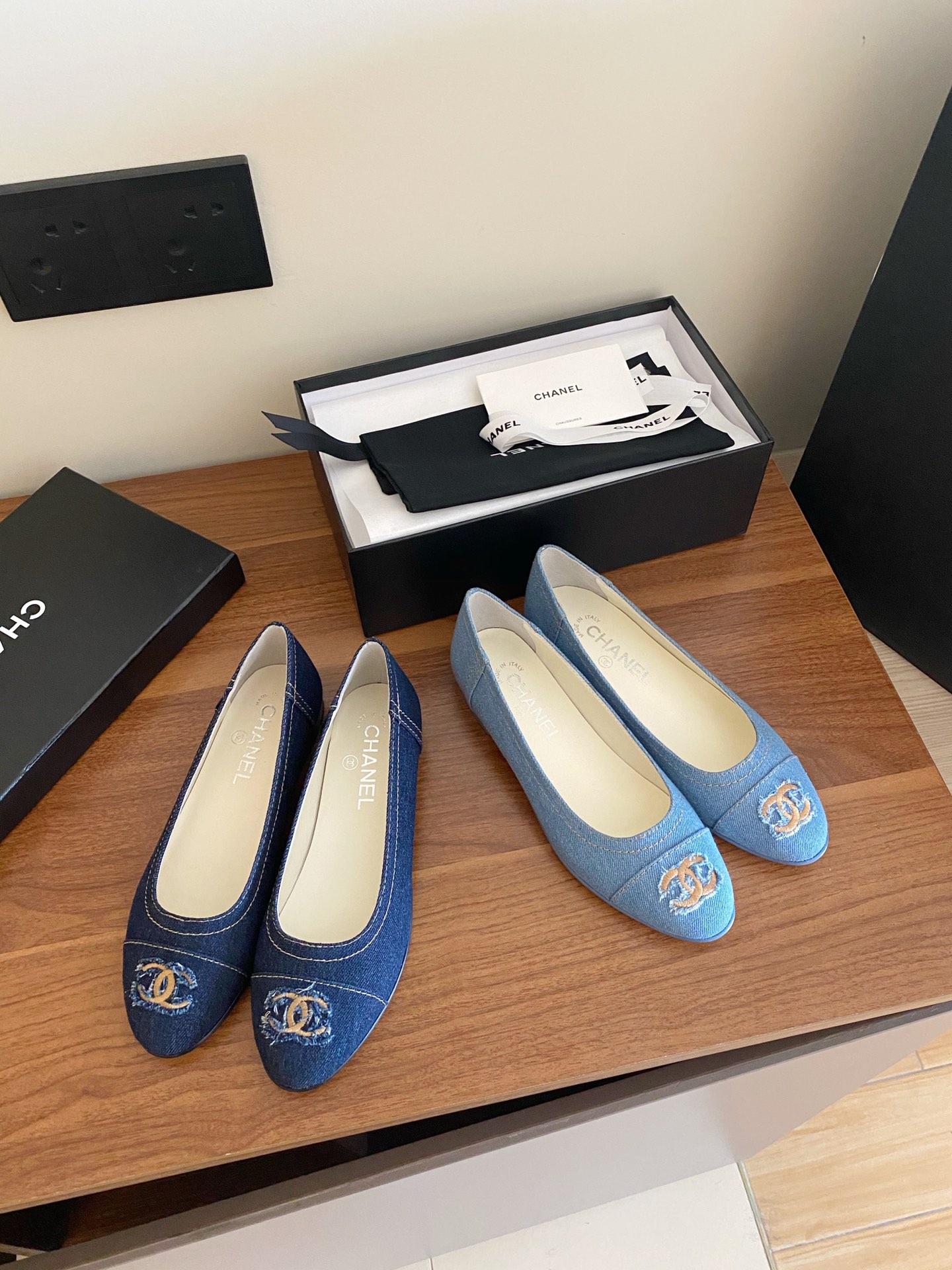 Chanel Ballerinas Fabric & Grosgrain 16 - vstockx