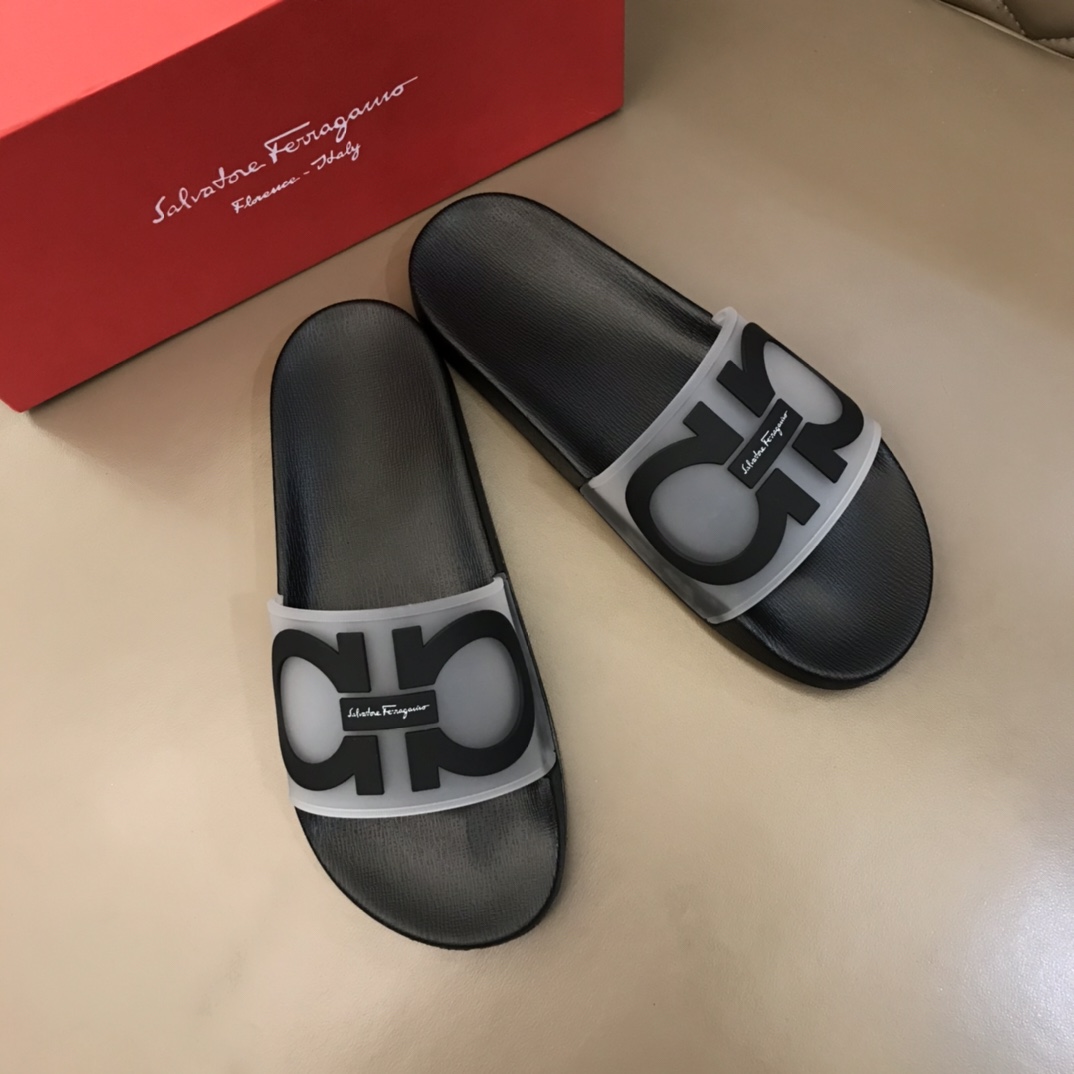 Salvatore Ferragamo Groove Slides 3 - vstockx