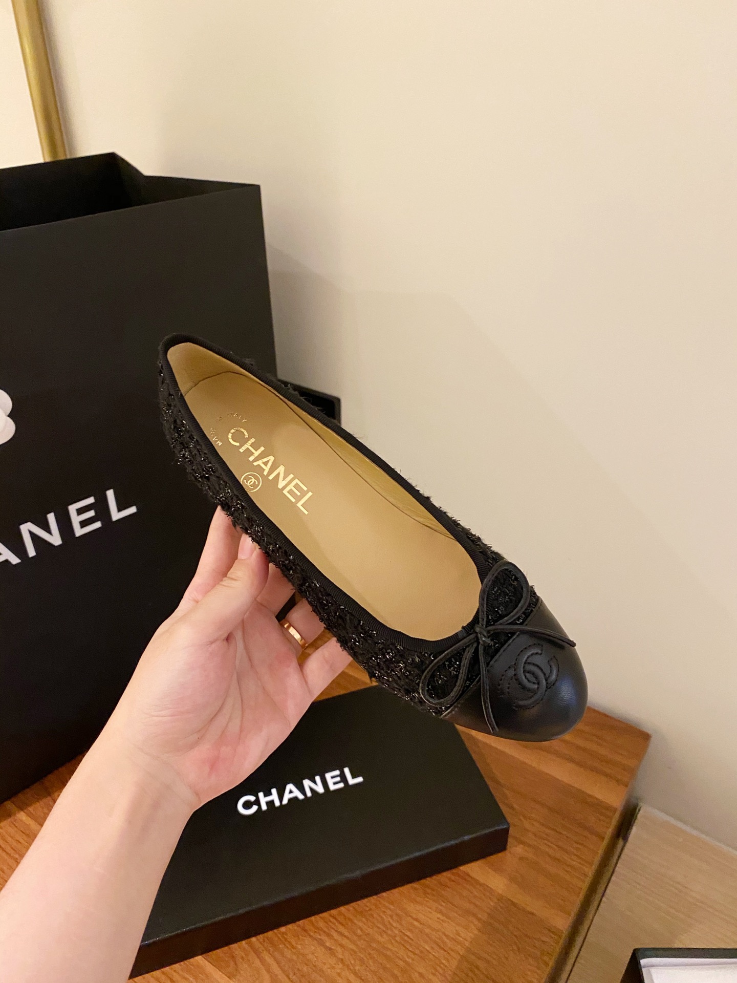 Chanel Ballerinas Fabric & Grosgrain 32 - vstockx