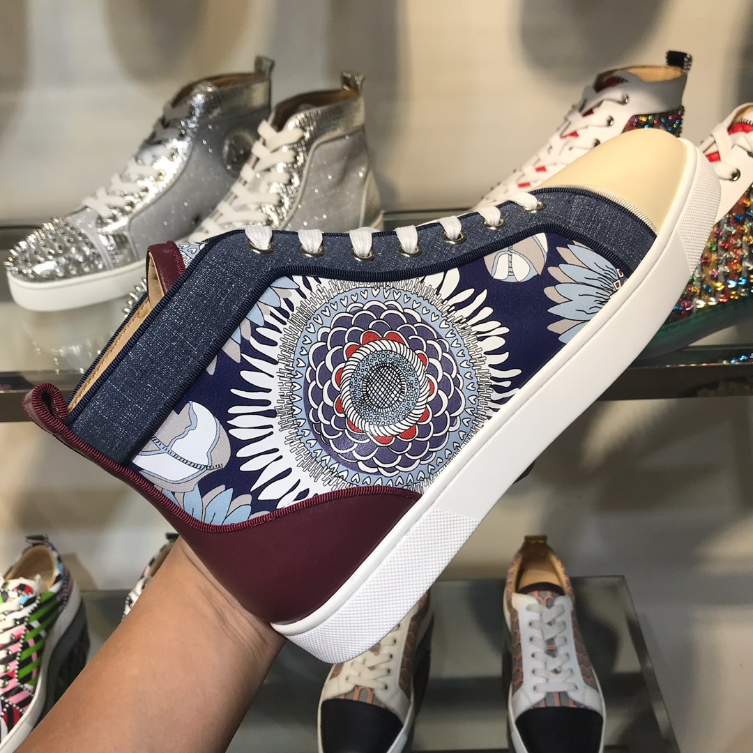 Christian Louboutin Louis Junior Spikes Orlato Flat Sneakers 32 - vstockx