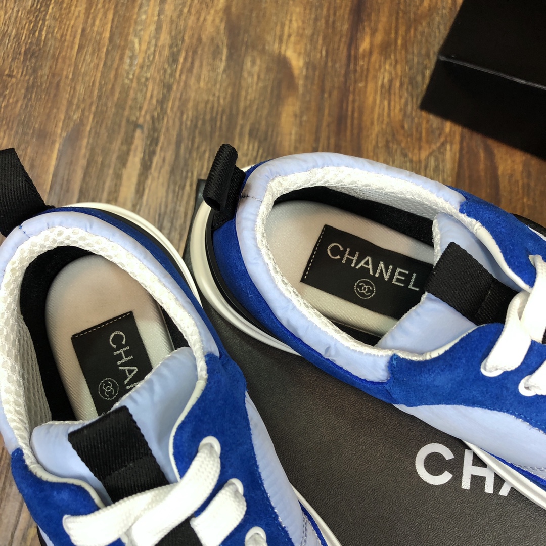 Chanel Fabric & Suede Calfskin Low Top Sneaker 36 - vstockx