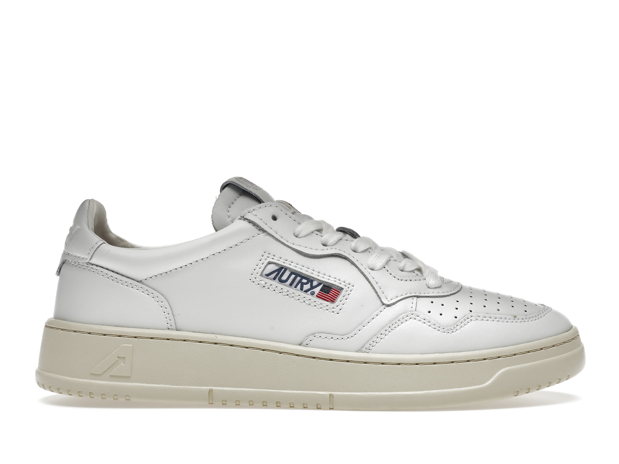 Autry Medalist Leather Low White - vstockx