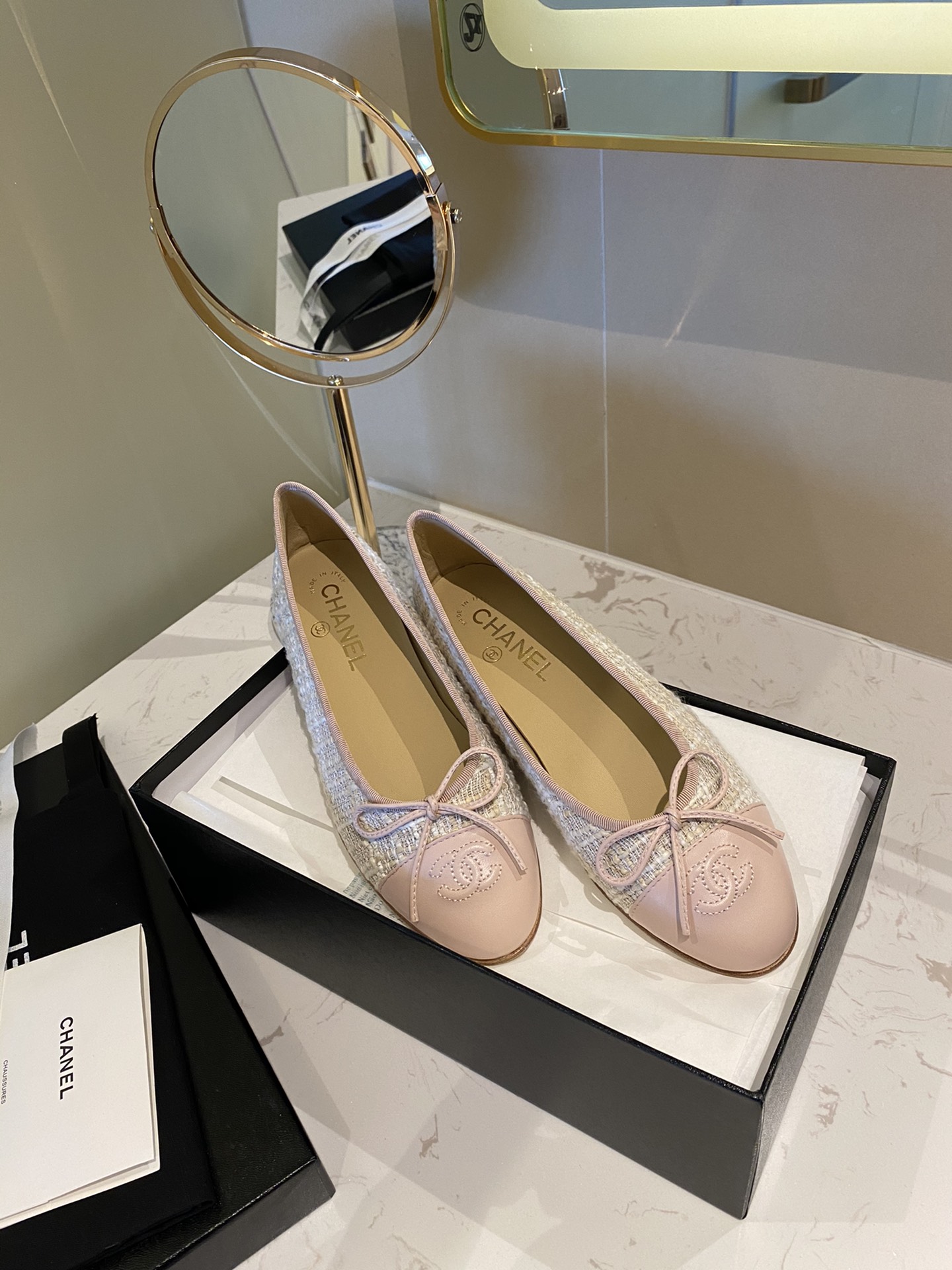 Chanel Ballerinas Fabric & Grosgrain 31 - vstockx