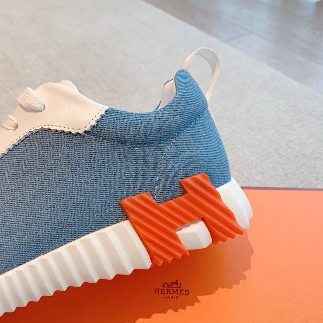 Herm��s Bouncing sneaker Bleu Clair / Blanc - vstockx