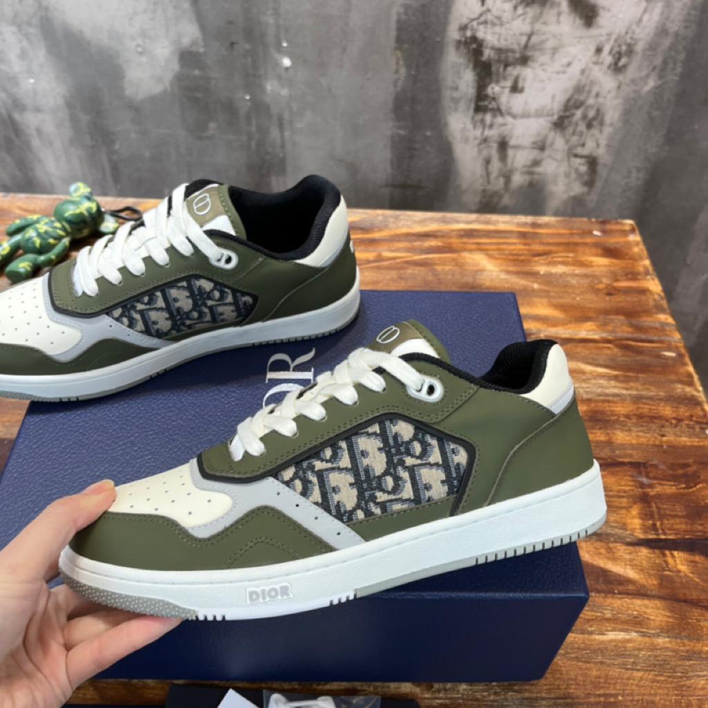 Dior B27 Low Olive Cream Beige Black Dior Oblique Jacquard - vstockx
